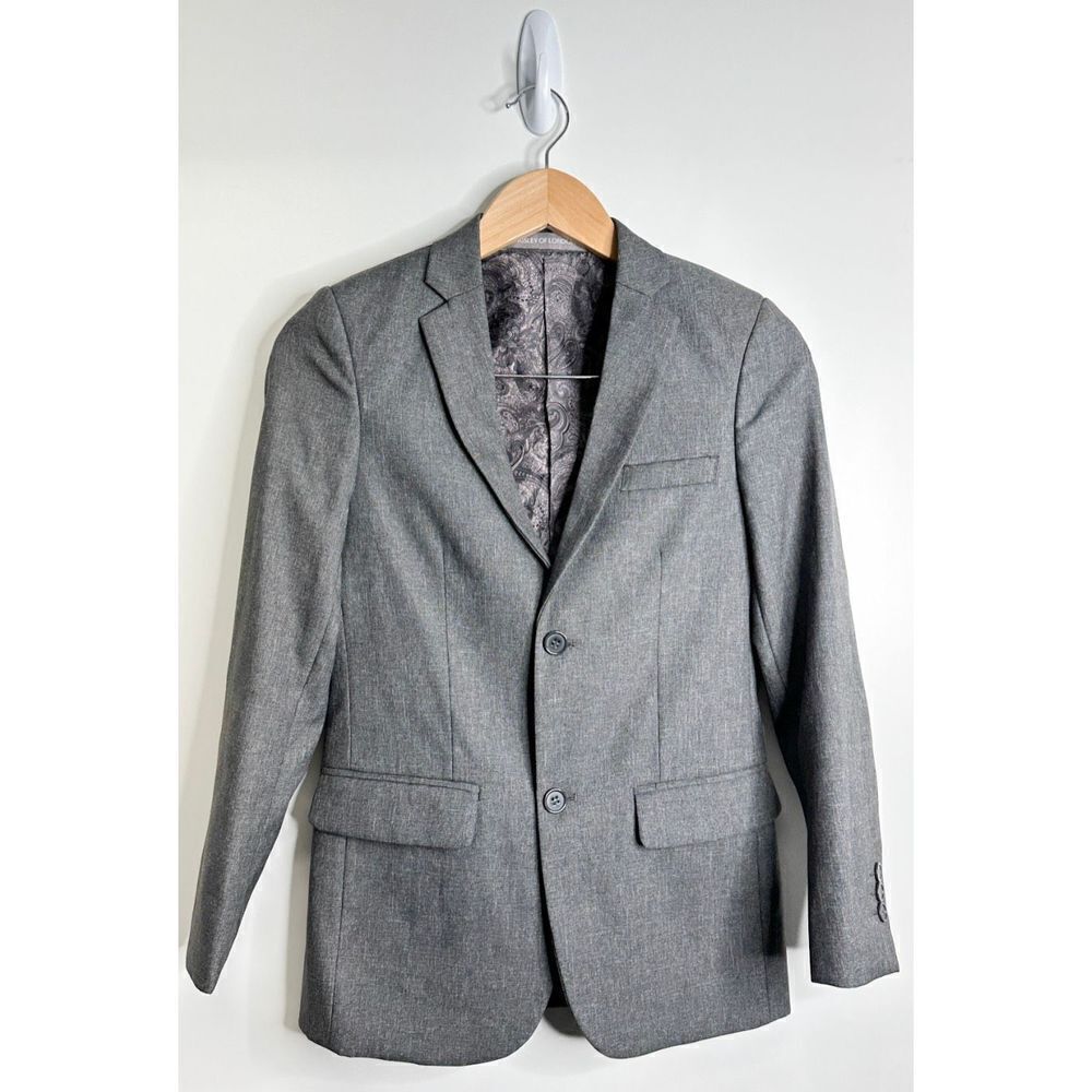 Paisley Of London Boy Blazer Gray Two‎ Button Size 12